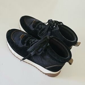 Madewell Black and Brown Hightop Sneakers